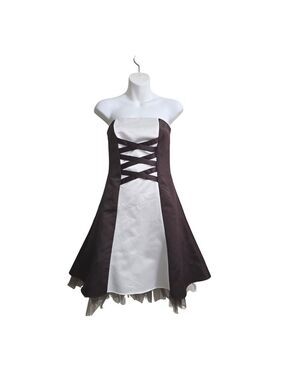 Jessica McClintock for Gunne Sax Satin Criss Cross Mini Formal Dress Sz 4